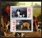 Malawi 2010 Dogs #03 perf sheetlet containing 2 values unmounted mint