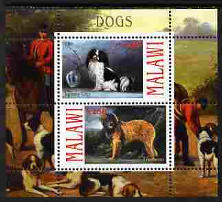 Malawi 2010 Dogs #03 perf sheetlet containing 2 values unmounted mint