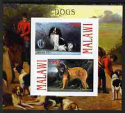 Malawi 2010 Dogs #03 imperf sheetlet containing 2 values unmounted mint