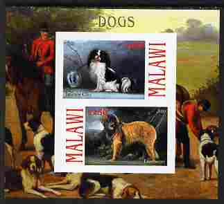 Malawi 2010 Dogs #03 imperf sheetlet containing 2 values unmounted mint