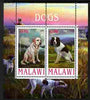 Malawi 2010 Dogs #04 perf sheetlet containing 2 values unmounted mint