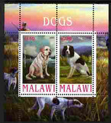 Malawi 2010 Dogs #04 perf sheetlet containing 2 values unmounted mint