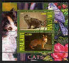 Malawi 2010 Domestic Cats #03 perf sheetlet containing 2 values fine cto used