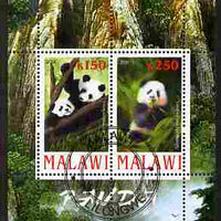 Malawi 2010 Pandas perf sheetlet containing 2 values fine cto used