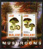 Malawi 2010 Mushrooms imperf sheetlet containing 2 values unmounted mint