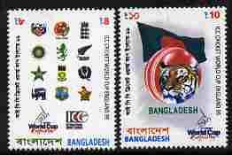 Bangladesh 1999 ICC Cricket World Cup set of 2 unmounted mint SG 717-8