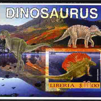 Liberia 2005 Dinosaurs #5 imperf souvenir sheet unmounted mint