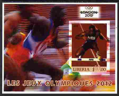Liberia 2005 London Olympics (2012) imperf m/sheet unmounted mint