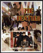 Benin 2005 The Beatles imperf souvenir sheet unmounted mint. Note this item is privately produced and is offered purely on its thematic appeal (Mohamed Ali in background)