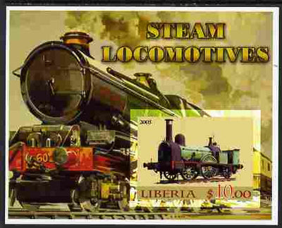 Liberia 2005 Steam Locomotives #02 imperf m/sheet unmounted mint