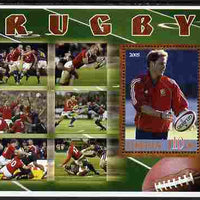 Liberia 2005 Rugby perf m/sheet unmounted mint