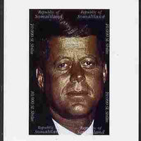 Somaliland 2000 Millennium 2000 John Kennedy composite imperf sheetlet containing 4 values unmounted mint. Note this item is privately produced and is offered purely on its thematic appeal
