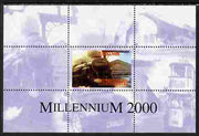 Turkmenistan 2000 Millennium perf souvenir sheet (Train, Concorde, Tram & Car) unmounted mint. Note this item is privately produced and is offered purely on its thematic appeal