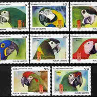 Cuba 2009 Parrots perf set of 8 unmounted mint