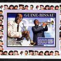 Guinea - Bissau 2007 Music Stars - Louis Armstrong individual imperf deluxe sheet unmounted mint. Note this item is privately produced and is offered purely on its thematic appeal, similar to Yv 2318