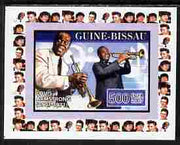 Guinea - Bissau 2007 Music Stars - Louis Armstrong individual imperf deluxe sheet unmounted mint. Note this item is privately produced and is offered purely on its thematic appeal, similar to Yv 2318