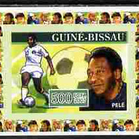 Guinea - Bissau 2007 Sportsmen of the Century - Pele individual imperf deluxe sheet unmounted mint. Note this item is privately produced and is offered purely on its thematic appeal, similar to Yv 2285
