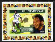 Guinea - Bissau 2007 Sportsmen of the Century - Pele individual imperf deluxe sheet unmounted mint. Note this item is privately produced and is offered purely on its thematic appeal, similar to Yv 2285
