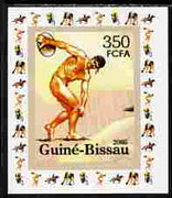 Guinea - Bissau 2006 Sports - Discus individual imperf deluxe sheet unmounted mint. Note this item is privately produced and is offered purely on its thematic appeal
