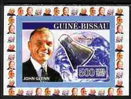 Guinea - Bissau 2007 John Glenn #2 individual imperf deluxe sheet unmounted mint. Note this item is privately produced and is offered purely on its thematic appeal, as Yv 2291