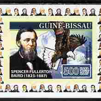 Guinea - Bissau 2007 Ornithologists #4 - Spencer Fullerton individual imperf deluxe sheet unmounted mint. Note this item is privately produced and is offered purely on its thematic appeal, as Yv 2317