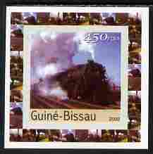 Guinea - Bissau 2003 Locomotives individual imperf deluxe sheet #02 unmounted mint, as Mi 2645