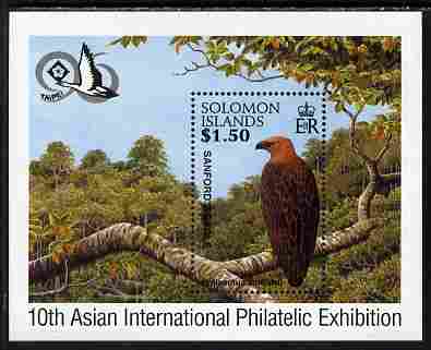 Solomon Islands 1996 Taipai 96 Stamp Exhibition perf m/sheet showing Sanford's Sea Eagle unmounted mint, SG MS 869