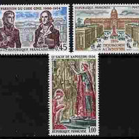 France 1973 History of France (8th series) (Napoleon) set of 3 unmounted mint, SG 2017-19