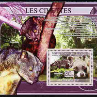 Guinea - Conakry 2009 Civets perf s/sheet unmounted mint