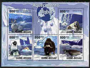 Guinea - Bissau 2010 Global Warming perf sheetlet containing 5 values unmounted mint