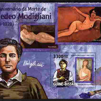 Guinea - Bissau 2010 90th death Anniversary of Modigliani perf s/sheet unmounted mint