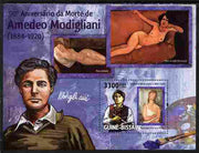 Guinea - Bissau 2010 90th death Anniversary of Modigliani perf s/sheet unmounted mint