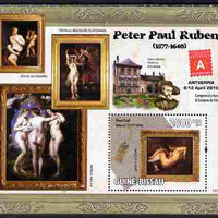 Guinea - Bissau 2010 Paintings by Rubens with Antverpia Stamp Exhibition Logo perf s/sheet unmounted mint