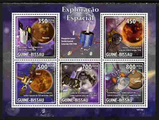 Guinea - Bissau 2010 Space Probes perf sheetlet containing 5 values unmounted mint