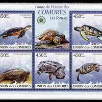 Comoro Islands 2009 Turtles perf sheetlet containing 5 values unmounted mint Yv 1641-45