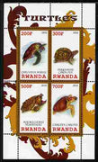 Rwanda 2010 Turtles perf sheetlet containing 4 values unmounted mint
