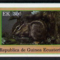 Equatorial Guinea 1977 European Animals (Squirrel) 300ek imperf m/sheet unmounted mint