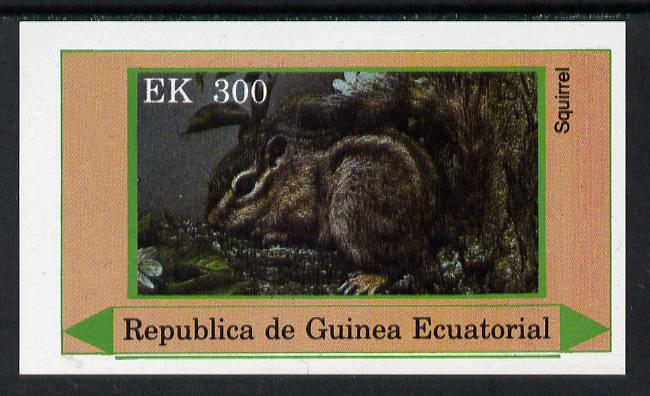 Equatorial Guinea 1977 European Animals (Squirrel) 300ek imperf m/sheet unmounted mint