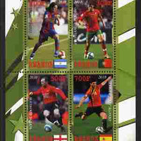 Rwanda 2010 Football World Cup - FIFA Top Players #1 perf sheetlet containing 4 values unmounted mint