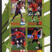 Rwanda 2010 Football World Cup - FIFA Top Players #1 imperf sheetlet containing 4 values unmounted mint