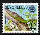 Seychelles 1980 Surcharged 1r10 on 3r50 Green Gecko unmounted mint SG 462
