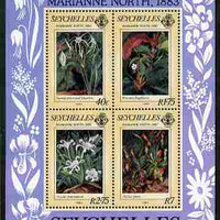 Seychelles 1983 Centenary of Visit by Marianne North (artist) perf m/sheet unmounted mint, SG MS 572