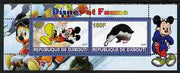 Djibouti 2010 Disney & Fauna #2 perf sheetlet containing 2 values unmounted mint