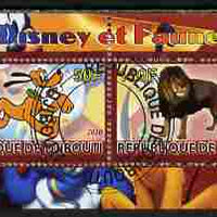 Djibouti 2010 Disney & Fauna #3 perf sheetlet containing 2 values fine cto used
