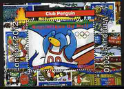 Mali 2010 Olympic Games - Disney Club Penguin #4 individual perf deluxe sheetlet unmounted mint. Note this item is privately produced and is offered purely on its thematic appeal
