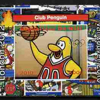 Mali 2010 Olympic Games - Disney Club Penguin #7 individual imperf deluxe sheetlet unmounted mint. Note this item is privately produced and is offered purely on its thematic appeal