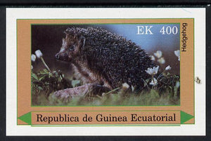 Equatorial Guinea 1977 European Animals (Hedgehog) 400ek imperf m/sheet unmounted mint