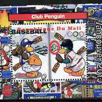 Mali 2010 Olympic Games - Disney Club Penguin #8 individual perf deluxe sheetlet unmounted mint. Note this item is privately produced and is offered purely on its thematic appeal