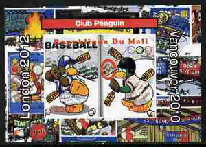 Mali 2010 Olympic Games - Disney Club Penguin #8 individual imperf deluxe sheetlet unmounted mint. Note this item is privately produced and is offered purely on its thematic appeal