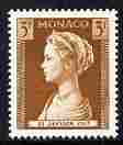 Monaco 1957 Princess Grace 3f yellow-brown unmounted mint SG 588